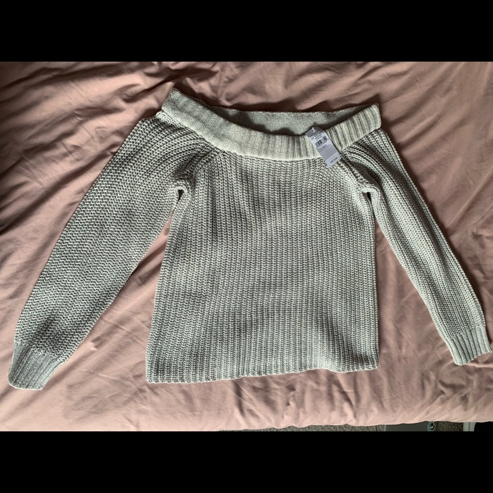 American eagle off the shoulder sweater